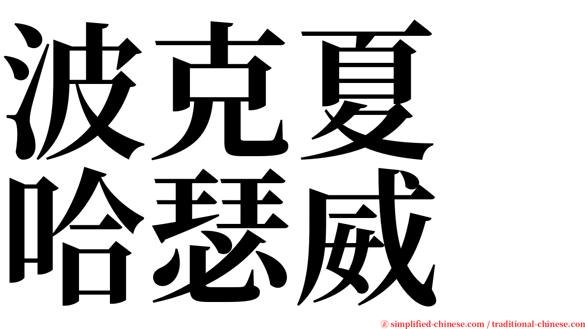 波克夏　哈瑟威 serif font